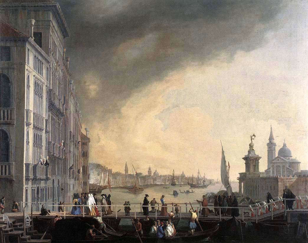 the bridge for the feast of the madonna della salute